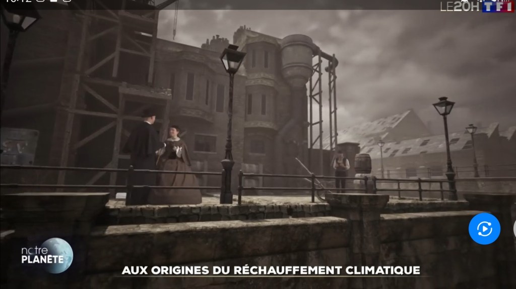 Reportage de TF1 avec le journaliste Yani Khezzar qui emmène le spectateur dans l'ère industrielle du 19ème siècle