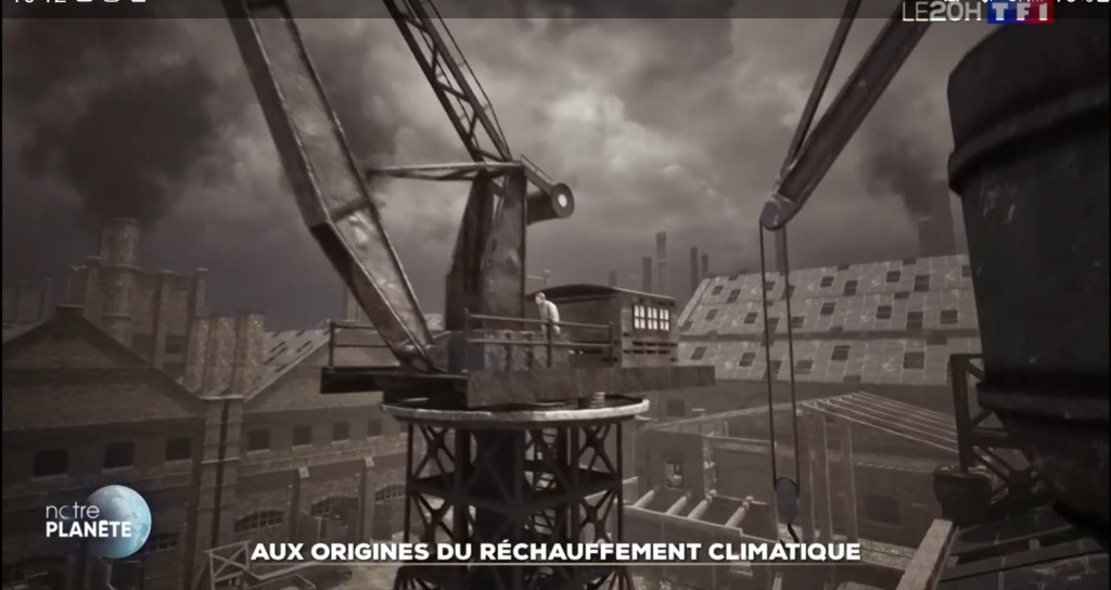 Reportage de TF1 avec le journaliste Yani Khezzar qui emmène le spectateur dans l'ère industrielle du 19ème siècle