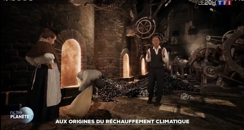 Reportage de TF1 avec le journaliste Yani Khezzar qui emmène le spectateur dans l'ère industrielle du 19ème siècle