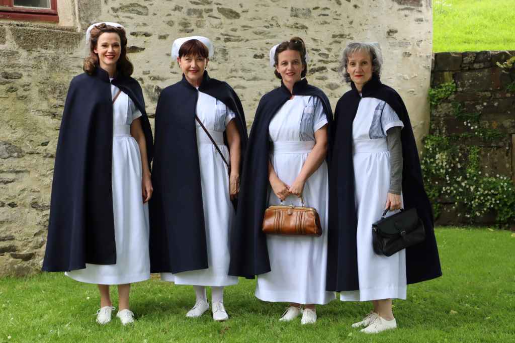 Costumes années 40, seconde guerre mondiale pour les 80 ans de la libération de la ville de Pontivy.